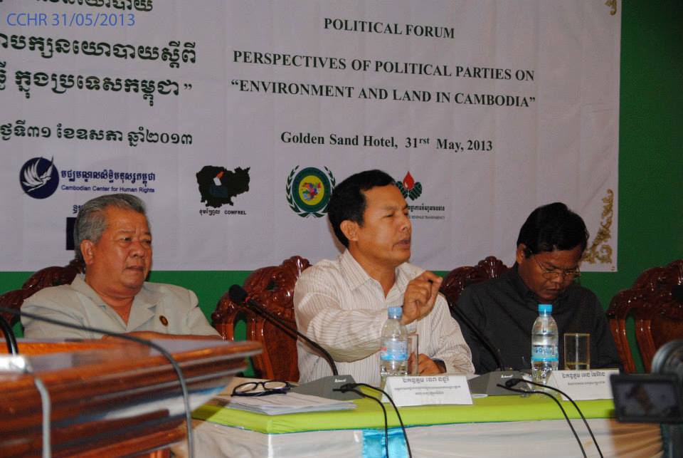 Political Forum on environment and land, hosted on 31 May 2013