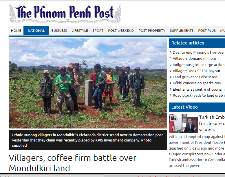 Villagers, coffee firm battle over Mondulkiri land