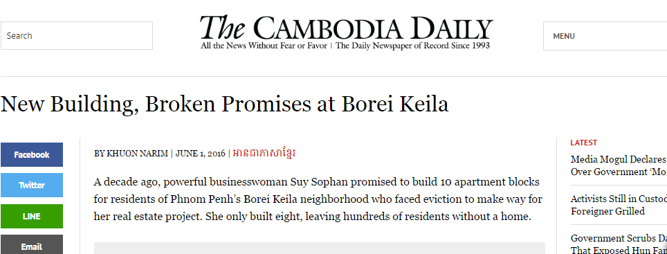 New Building, Broken Promises at Borei Keila