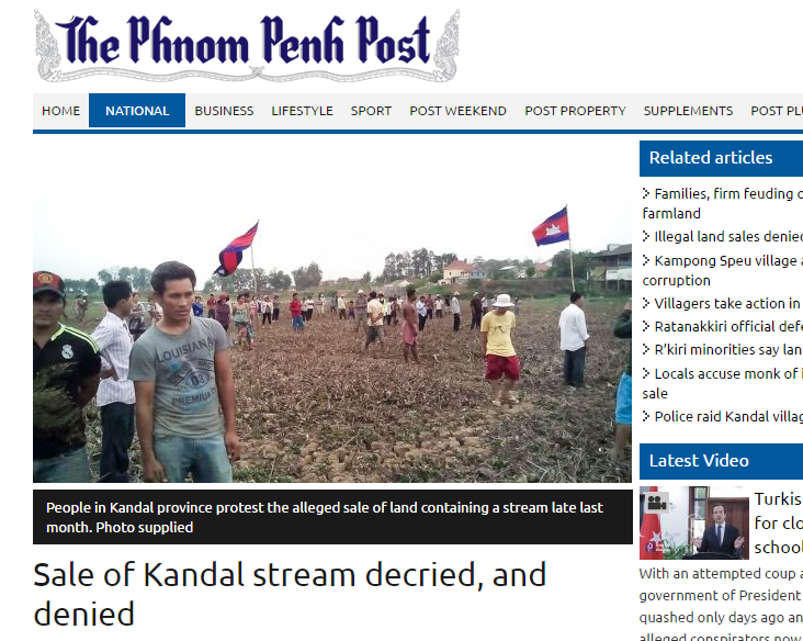 Sale of Kandal stream decried, and denied