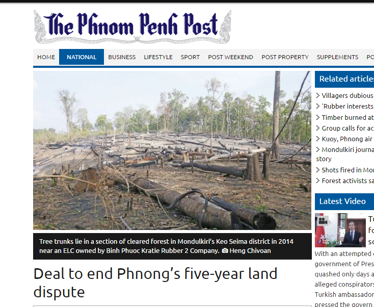 Deal to end Phnongs five-year land dispute
