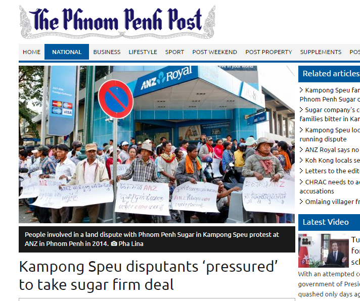 Kampong Speu disputants ‘pressured to take sugar firm deal