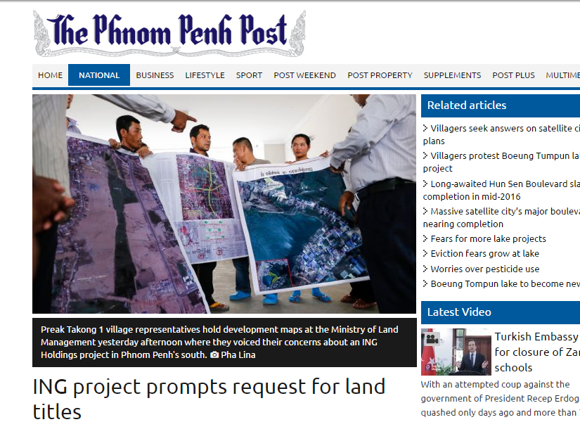 ING project prompts request for land titles