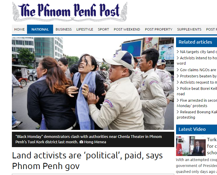Land activists are ‘political, paid, says Phnom Penh gov