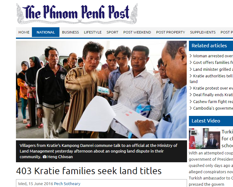 403 Kratie families seek land titles