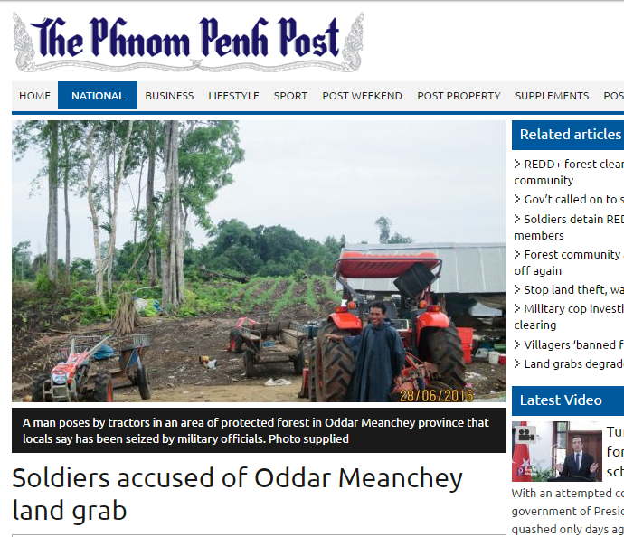Soldiers accused of Oddar Meanchey land grab