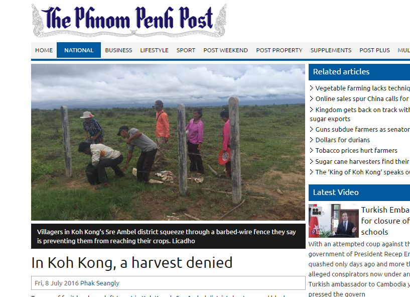In Koh Kong, a harvest denied