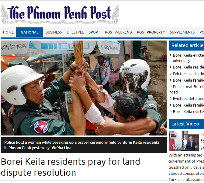 Borei Keila residents pray for land dispute resolution