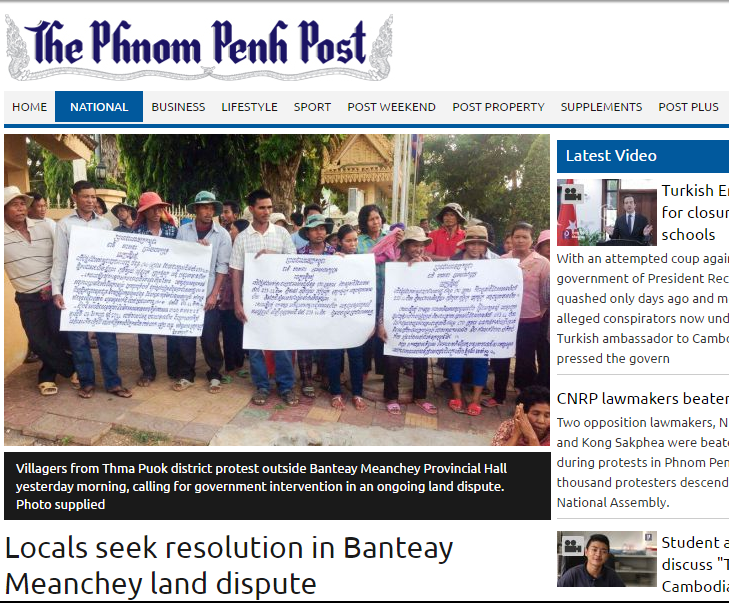 Locals seek resolution in Banteay Meanchey land dispute