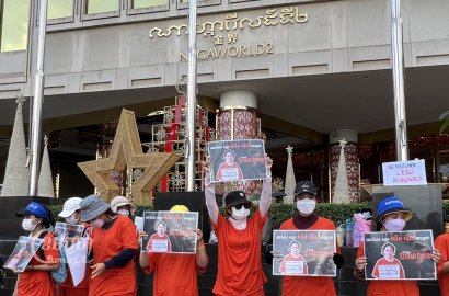 NagaWorld Strikers Protest Court’s Refusal to Release Union Leader on Bail 