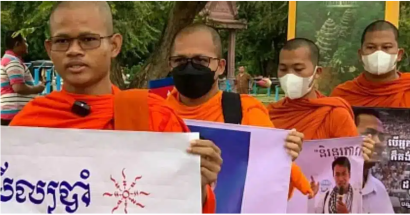 Cambodian monk expelled for attending march honoring activist